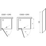 Душевая стенка Ravak Cool COPS-80 X9VV40300Z1 профиль Черный стекло Transparent