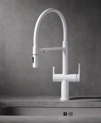 Смеситель для кухни Rose R458C цвет Белый