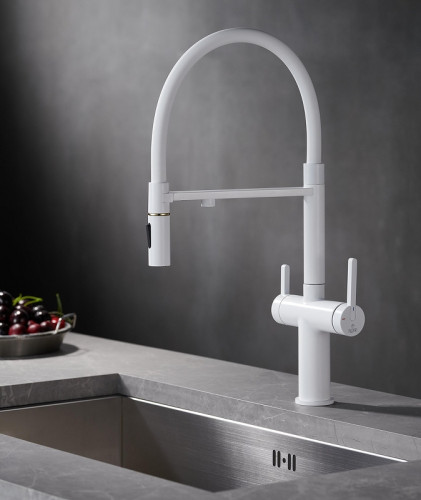 Смеситель для кухни Rose R458C цвет Белый