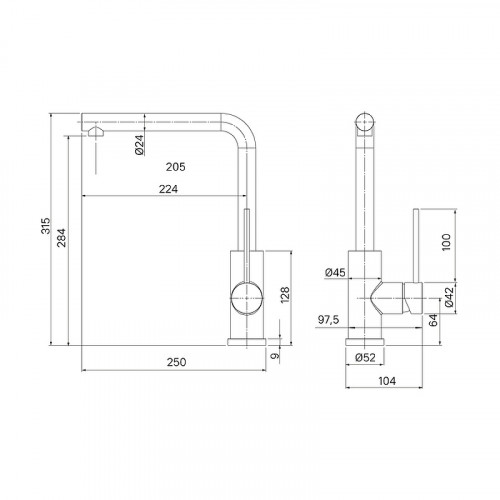 Смеситель для кухни Iddis Rule RULSBL0i05 Хром нержавеющая сталь