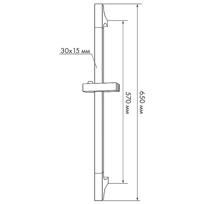 Душевая штанга Melodia della vita Stylish MKP25006BL Хром