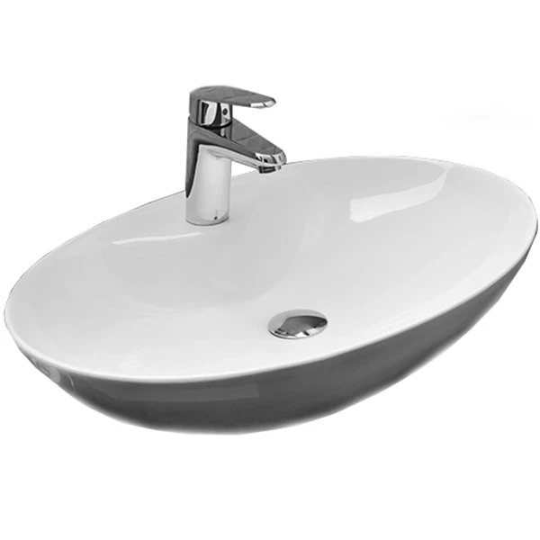 Раковина-чаша CeramaLux 65 9438 Белая фаянс накладная