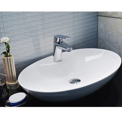 Раковина-чаша CeramaLux 65 9438 Белая фаянс накладная