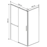 Душевой уголок Vincea Slim Soft 120x80 VSR-1SS8012CLGM профиль Вороненая сталь стекло прозрачное