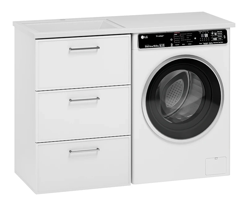 Тумба под раковину Brevita Фрэйм 120 Fra-070155-013Я цвет Белый