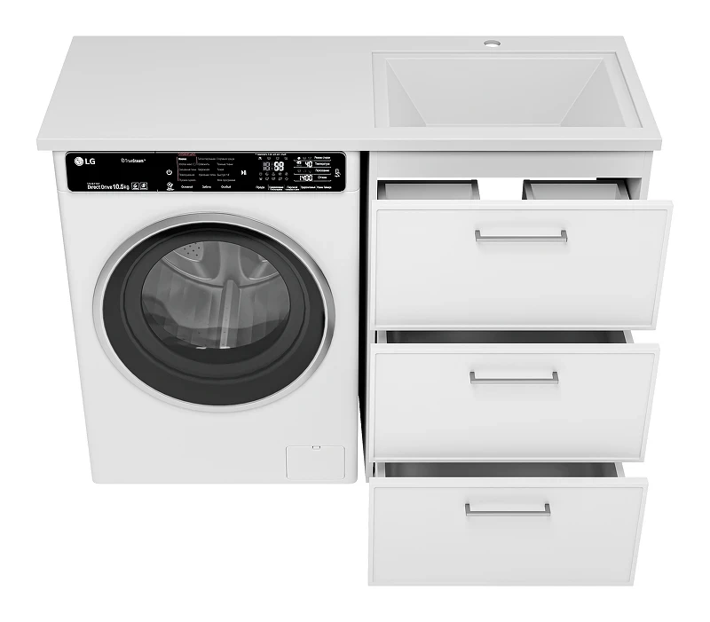 Тумба под раковину Brevita Фрэйм 120 Fra-070155-013Я цвет Белый
