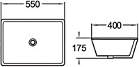 Раковина SantiLine 55 SL-3004 Белая фаянс полувстраиваемая