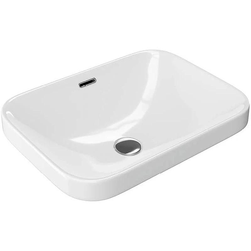Раковина Excellent Hasko 57 CEAC.3718.570.WH Белая фаянс полувстраиваемая
