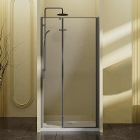 Душевая дверь Vincea Slim-N 100 VDPH-5SN100CLGM профиль Вороненая сталь стекло прозрачное