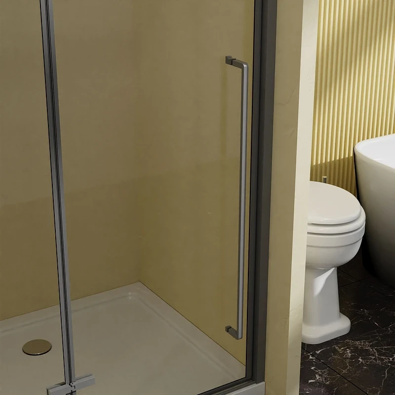 Душевая дверь Vincea Slim-N 100 VDPH-5SN100CLGM профиль Вороненая сталь стекло прозрачное