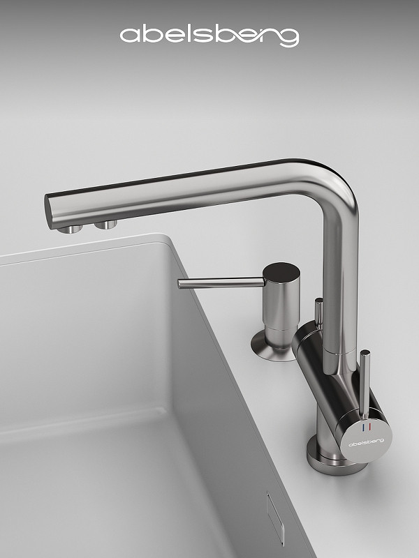Смеситель для кухни Abelsberg Pura UVF70929CH цвет Глянцевый хром