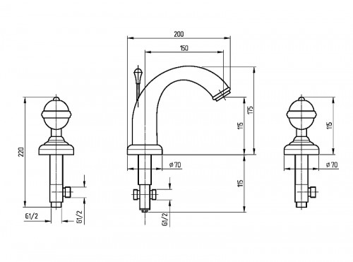 Смеситель для раковины Migliore Cristalia 30941 Хром латунь