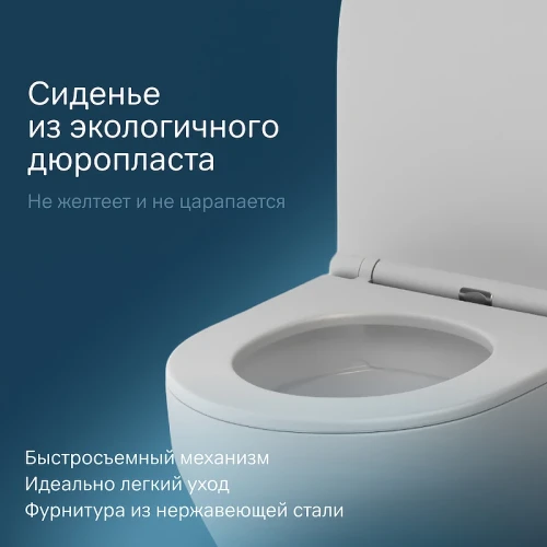 Унитаз AM.PM Spirit V2.0 FlashClean C701700MWSC подвесной Белый матовый с сиденьем микролифт фарфор подвесной