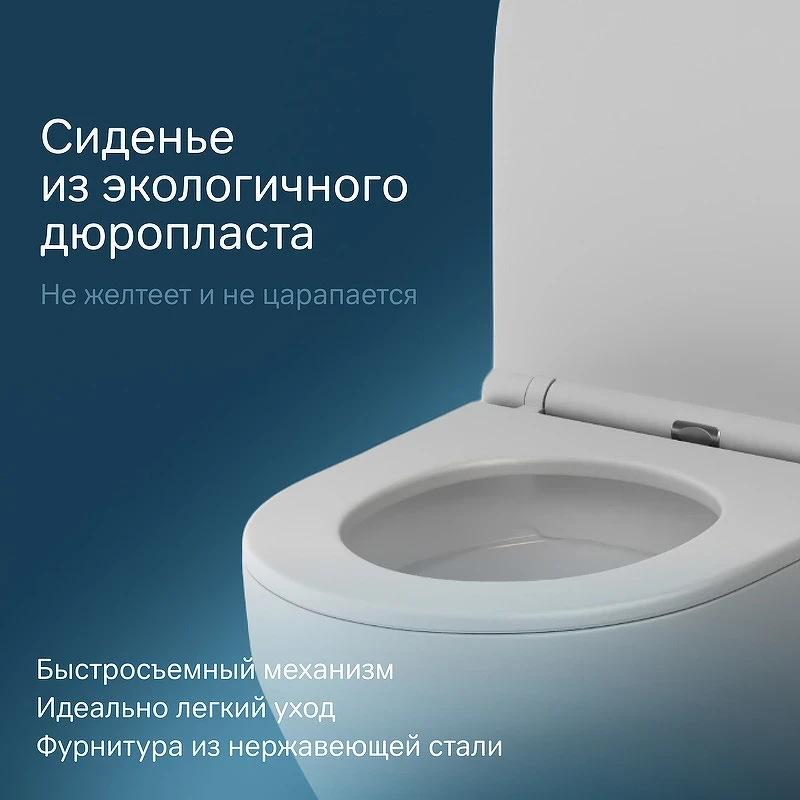 Унитаз AM.PM Spirit V2.0 FlashClean C701700MWSC подвесной Белый матовый с сиденьем микролифт фарфор подвесной