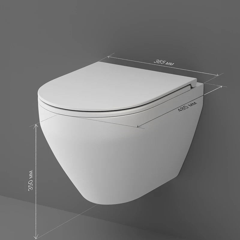 Унитаз AM.PM Spirit V2.0 FlashClean C701700MWSC подвесной Белый матовый с сиденьем микролифт фарфор подвесной