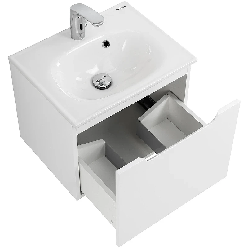 Тумба под раковину BelBagno Etna 50 ETNA-500-1C-SO-BL-P подвесная Bianco Lucido МДФ / ЛДСП