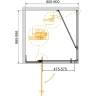 Душевой уголок Cezares Slider 90x100 SLIDER-AH-1-100-80/90-BR-NERO профиль Черный матовый стекло бронзовое