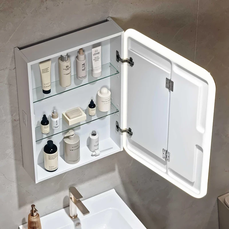 Зеркальный шкаф Alavann Cosmetic Light 50 ALV1174001 с подсветкой цвет Белый