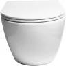 Комплект унитаза SantiLine SL-5005 с инсталляцией Berges Novum D5 040235 с сиденьем Микролифт и Черной матовой клавишей смыва фаянс подвесной