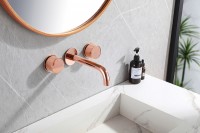 Смеситель для раковины Abber Wasser Kreis AF81122RG Розовое золото латунь встраиваемый