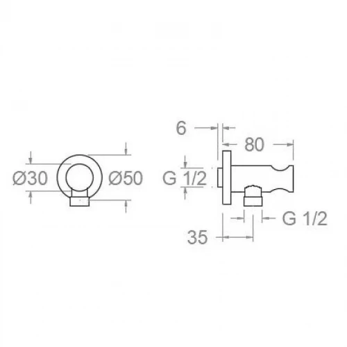 Шланговое подключение Ramonsoler Accesorios 3796NM Черное матовое