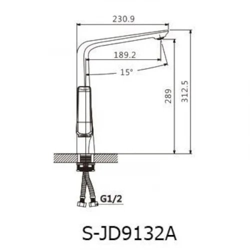 Смеситель для кухни Savol S-JD9132AW цвет Белый