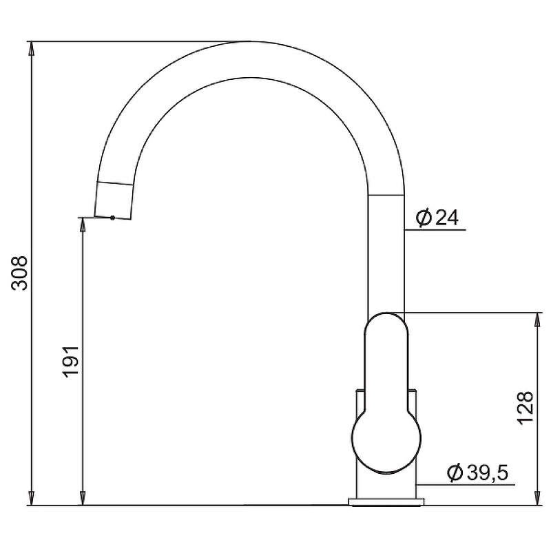 Смеситель для кухни Laparet Molera N3063402LPT Хром латунь