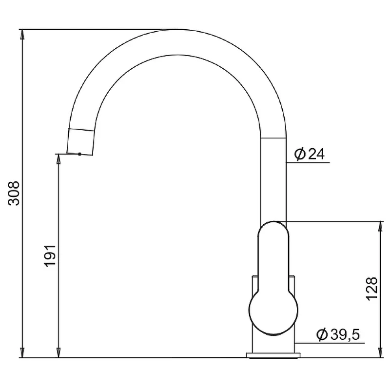 Смеситель для кухни Laparet Molera N3063402LPT Хром латунь