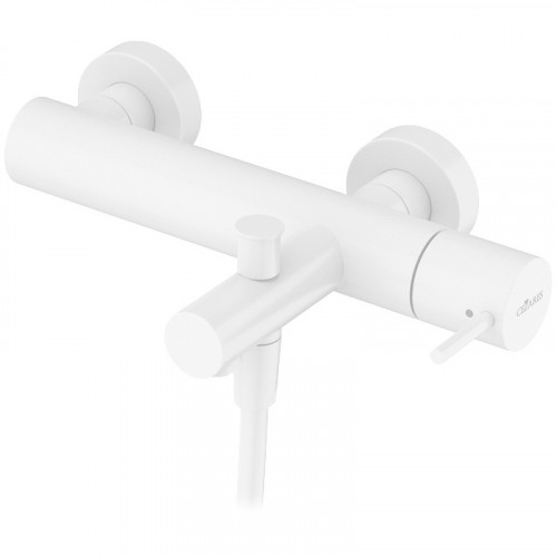 Смеситель для ванны Cezares Leaf LEAF-VD-L-BIO Белый матовый латунь на стену