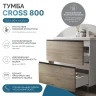 Тумба под раковину Vigo Cross 80 449 цвет Дуб давос натуральный Белый