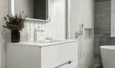 Тумба под раковину Jorno Modul 80 Mоl.01.77/P/W подвесная Белый глянец МДФ / ЛДСП