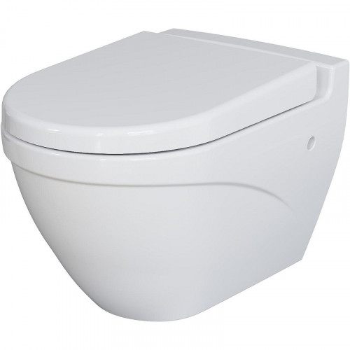 Унитаз Ambassador Nord 133T20001 подвесной Белый глянцевый без сиденья фарфор подвесной