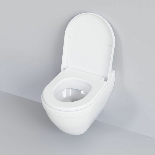 Унитаз Ambassador Nord 133T20001 подвесной Белый глянцевый без сиденья фарфор подвесной