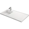 Раковина Aquaton Лондри 120 L 1A72843KLH01L с местом под стиральную машину Белая искусственный камень (литьевой мрамор) подвесная, полувстраиваемая, с местом под стиральную машину