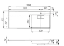 Раковина Aquaton Лондри 120 L 1A72843KLH01L с местом под стиральную машину Белая искусственный камень (литьевой мрамор) подвесная, полувстраиваемая, с местом под стиральную машину
