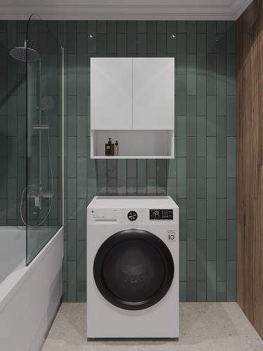 Подвесной шкаф Orange Вега 60 Vg-60SR Белый МДФ / ЛДСП