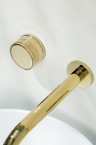 Смеситель для раковины Boheme Prestige 152-2-G-PR Золото латунь встраиваемый
