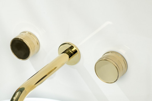 Смеситель для раковины Boheme Prestige 152-2-G-PR Золото латунь встраиваемый