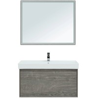 Зеркало Aquanet Nova Lite 100 242623 с подсветкой Дуб рошелье МДФ / ЛДСП, стекло