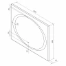 Зеркало Континент Galaxy 1000x800 ЗЛП28 с подсветкой с сенсорным выключателем МДФ / ЛДСП, стекло