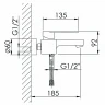 Смеситель для ванны D-Lin D130365-A цвет Черный матовый