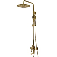 Душевая система WasserKRAFT Sauer A17101 Золото латунь на стену