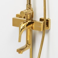 Душевая система WasserKRAFT Sauer A17101 Золото латунь на стену