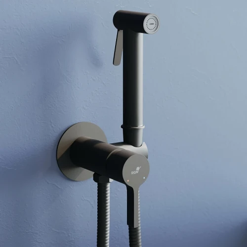 Гигиенический душ со смесителем RGW Shower Panels SP-206B 511408206-04 Черный матовый латунь встраиваемый