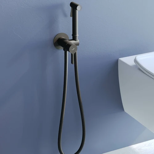 Гигиенический душ со смесителем RGW Shower Panels SP-206B 511408206-04 Черный матовый латунь встраиваемый