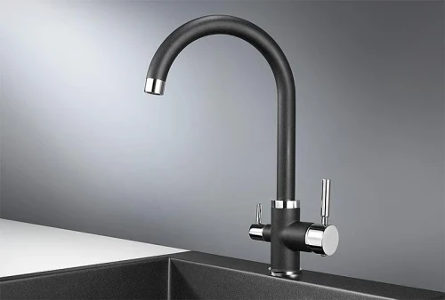 Смеситель для кухни Granula 2168 цвет Черный