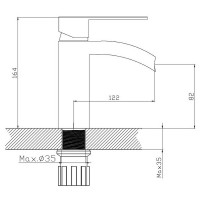 Смеситель для раковины Haiba HB13505-8 Белый Хром латунь