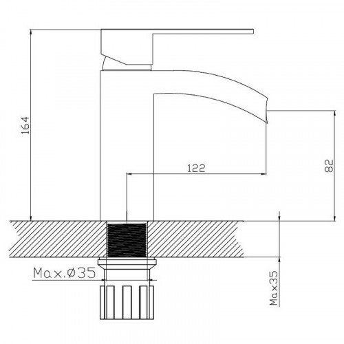 Смеситель для раковины Haiba HB13505-8 Белый Хром латунь
