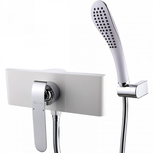 Смеситель для душа Lemark Melange LM4903CW Белый Хром латунь на стену