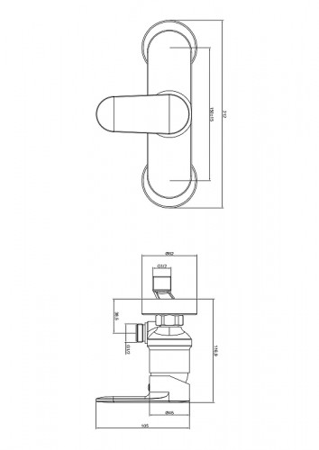 Смеситель для душа Aquatek Ника AQ1860CR цвет Хром